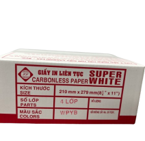 Giấy in vi tính  4 liên SUPER WHITE 210*279 