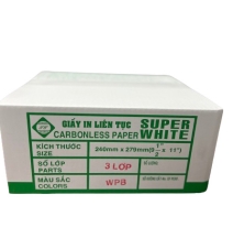 Giấy In Vi Tính 3 Liên SUPER WHITE 240*279 