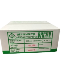 Giấy In Vi Tính 4 Liên SUPER WHITE 240*279 
