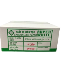 Giấy In Vi Tính 5 Liên SUPER WHITE 240*279