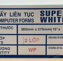 Giấy In Vi Tính 2-5 Liên SUPER WHITE 380*279