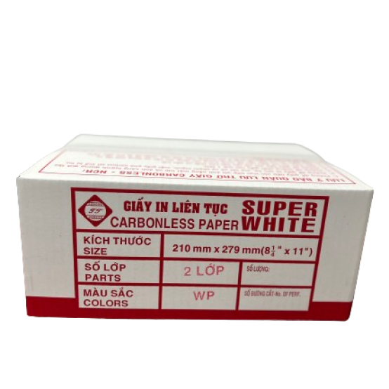 Giấy In Vi Tính 2 Liên SUPER WHITE 210*279