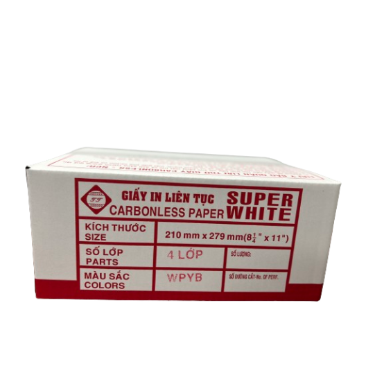 Giấy in vi tính  4 liên SUPER WHITE 210*279 