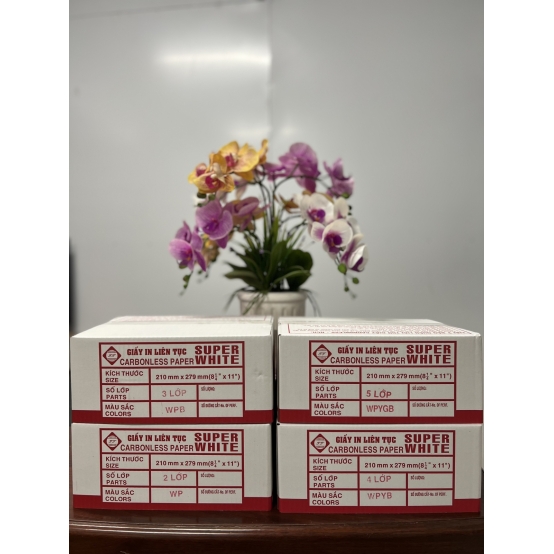 Giấy in vi tính  5 liên SUPER WHITE 210*279  