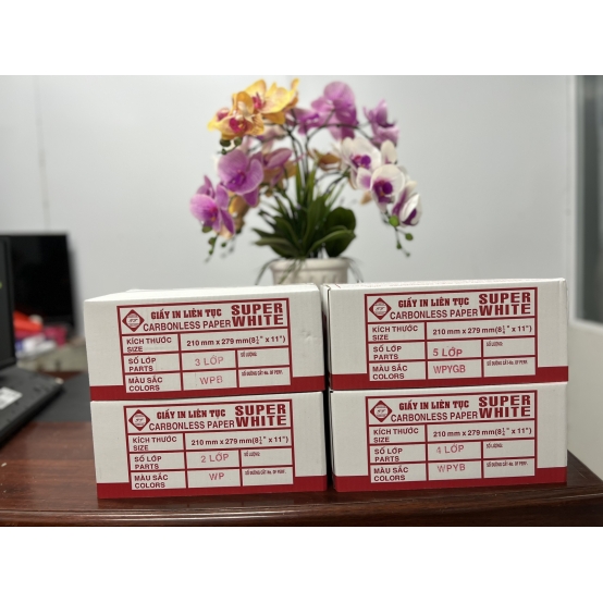 Giấy in vi tính  1 liên SUPER WHITE 210*279