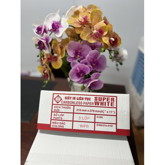 Giấy In Vi Tính 3 Liên SUPER WHITE 210*279 