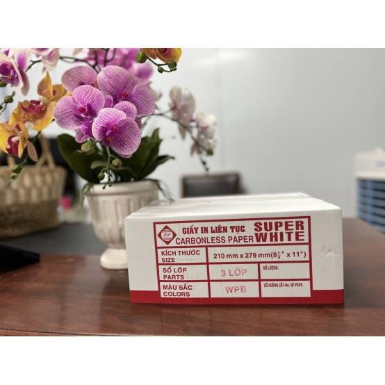 Giấy in vi tính  5 liên SUPER WHITE 210*279  