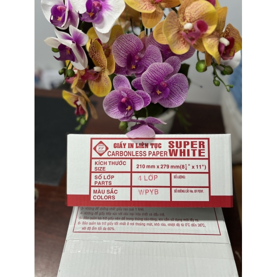 Giấy in vi tính  4 liên SUPER WHITE 210*279 