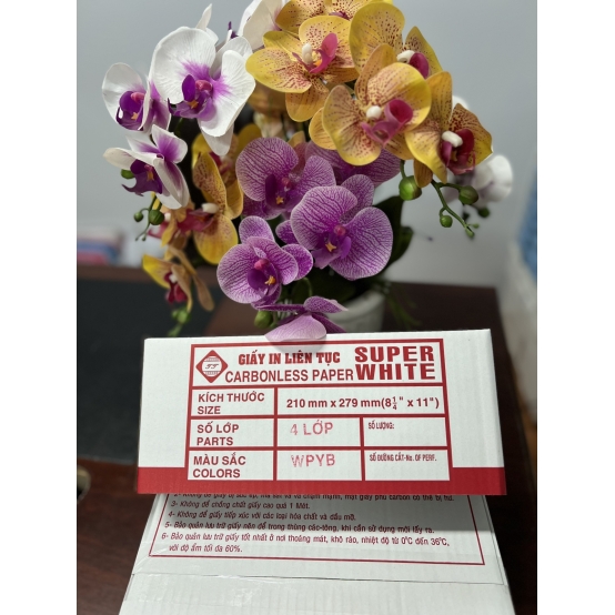 Giấy in vi tính  4 liên SUPER WHITE 210*279 
