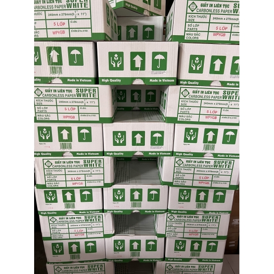 Giấy In Vi Tính 5 Liên SUPER WHITE 240*279