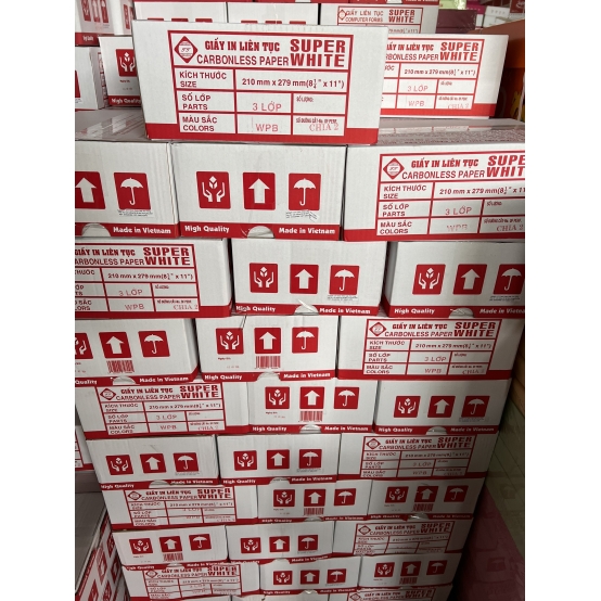 Giấy In Vi Tính 3 Liên SUPER WHITE 210*279 
